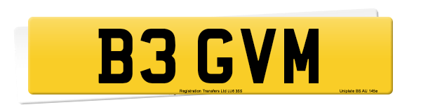 Registration number B3 GVM